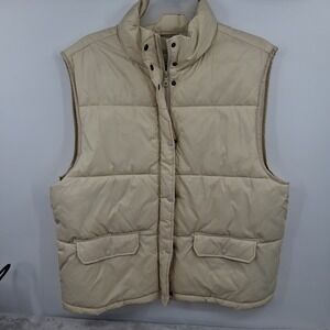 Aerie Offline Puffer Vest Oversized Color Cream Size XL NWOT